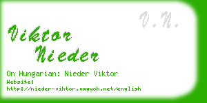 viktor nieder business card